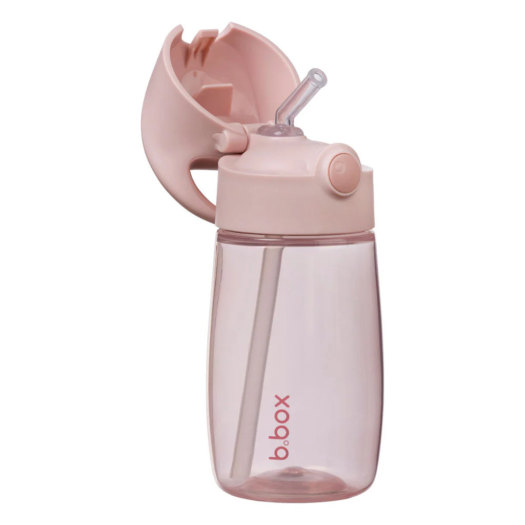 B.box Botella tritán con pajita 380ml Blush Crush