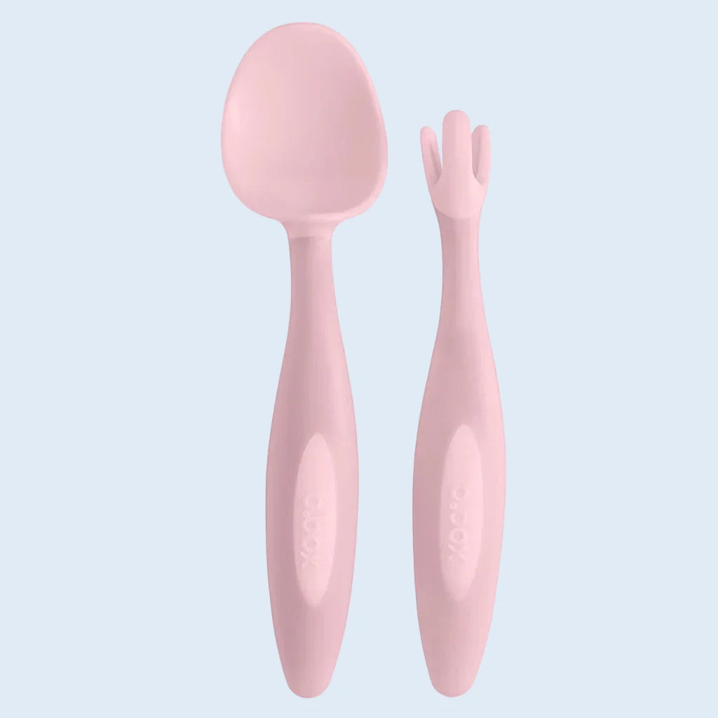 B.box Cubiertos infantiles con cajita 2 unidades Blush