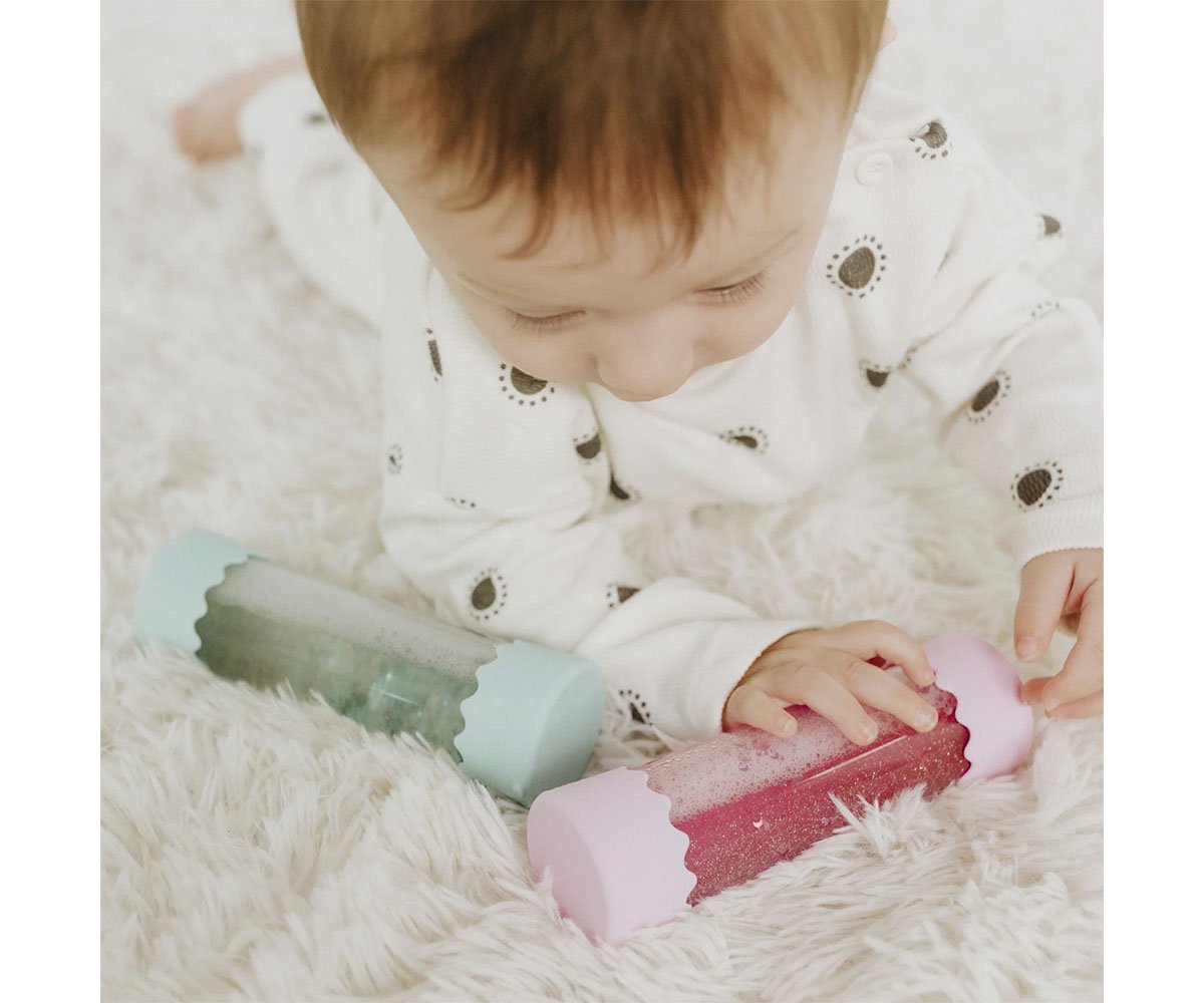 Jellystone Botella sensorial flotante Baby Rosa