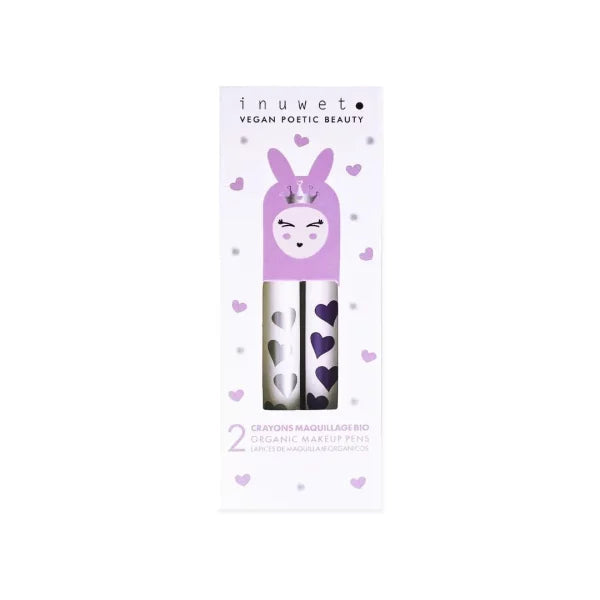 Inuwet Set lápices orgánicos Lila y Blanco