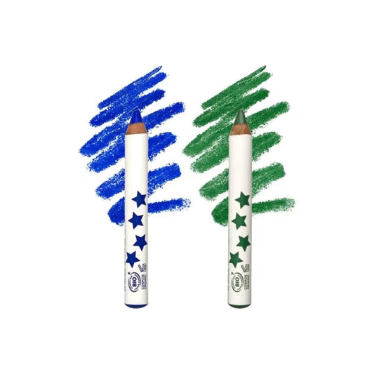 Inuwet Set lápices orgánicos Verde y Azul