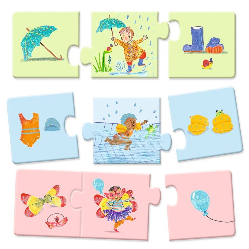 Djeco Puzzle Trio Mi vida diaria