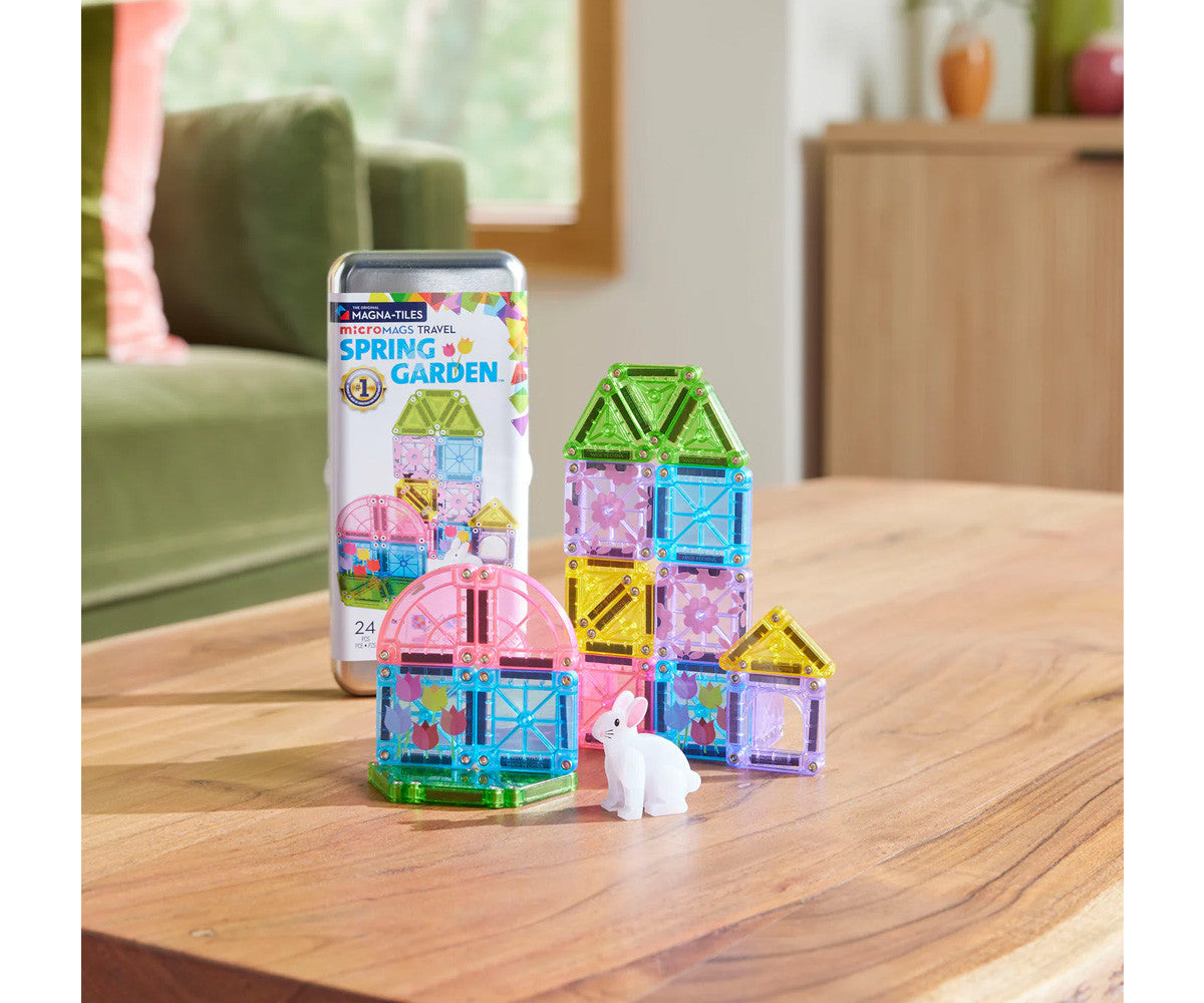 Magna-tiles Micro Mags Travel Set Spring Garden