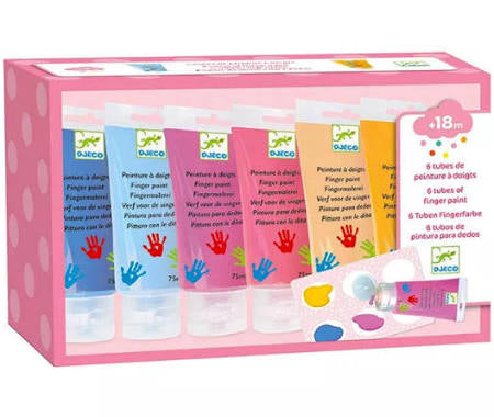 Djeco 6 Tubos de pinturas para dedos