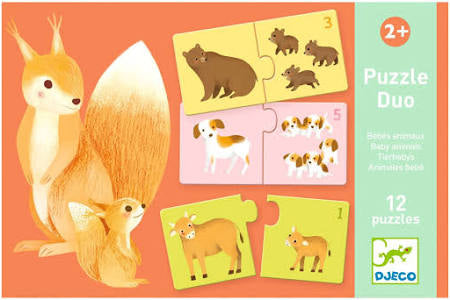 Djeco Puzzle Dúo Bebés Animales