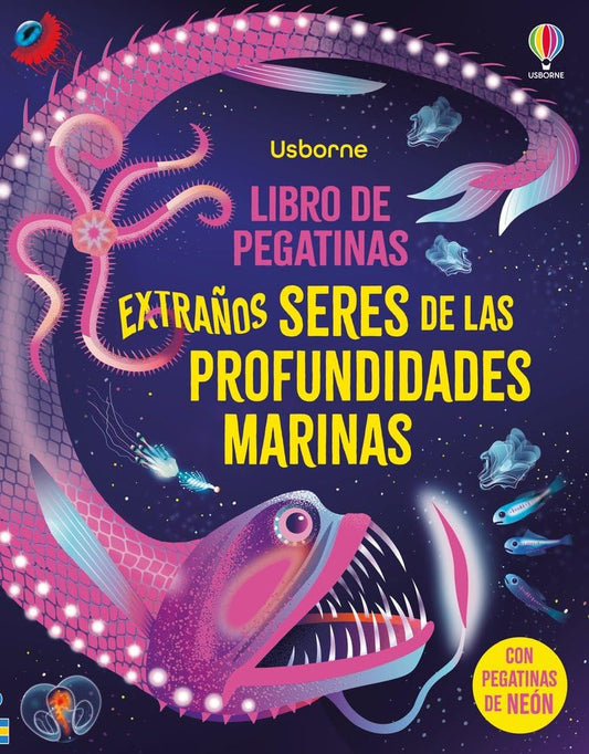 Libro de pegatinas Extraños seres de las profundidades marinas