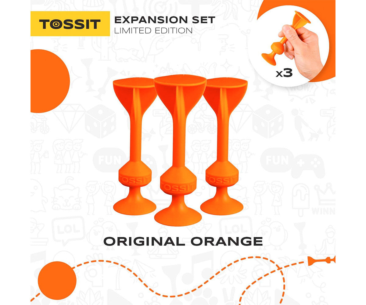 Tossit Set 3 Dardos de silicona con ventosa Naranja