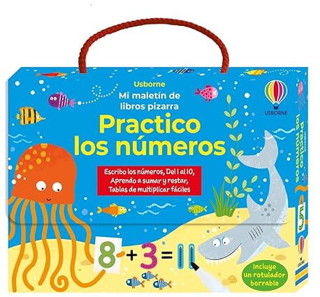 Mi maletín de libros pizarra Práctico los números