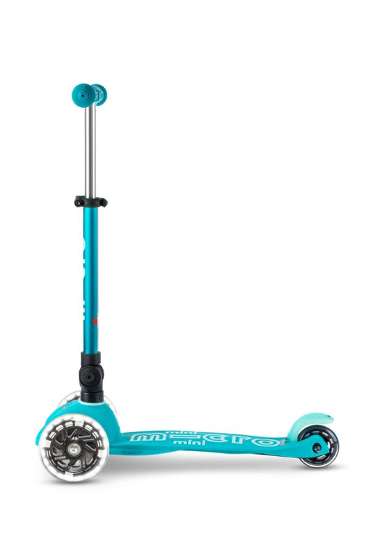 Micro Patinete Mini Deluxe Plegable LED Aqua