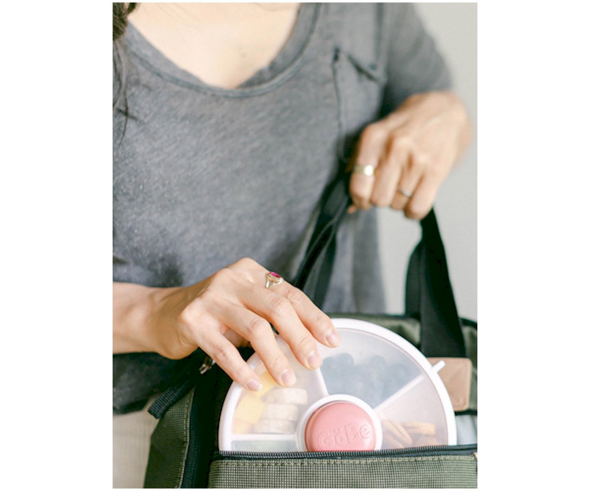 Gobe Caja Almuerzo Spinner pequeña Coral Rosa