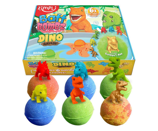 Zimpli Pack 6 bombas de baño Dinosaurios