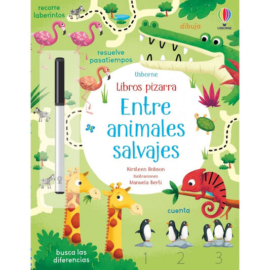 Libro Pizarra Entre animales salvajes