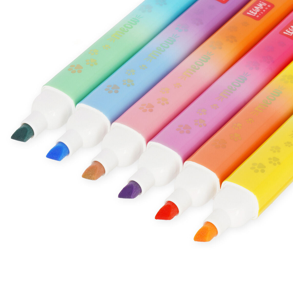 Legami Set de 6 Subrayadores de Doble Punta Kitty Meow