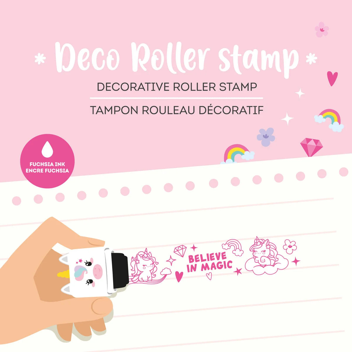 Sello Decorativo de Rodillo - Unicorn - Deco Roller Stamp