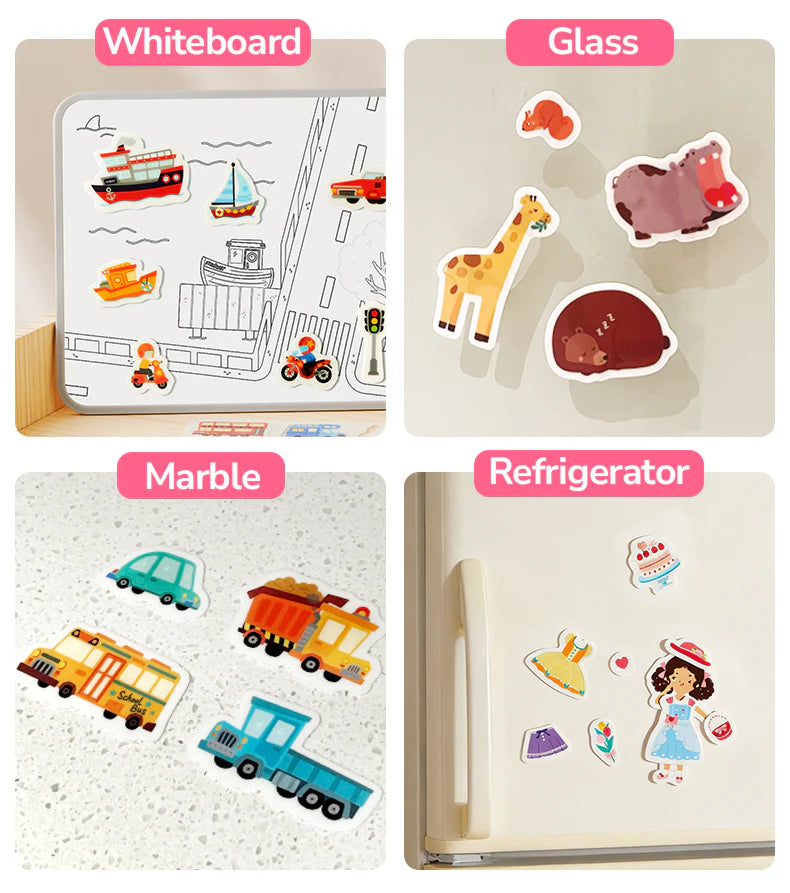 Mideer Set de Pegatinas de Gel Reutilizables Mideer Animales