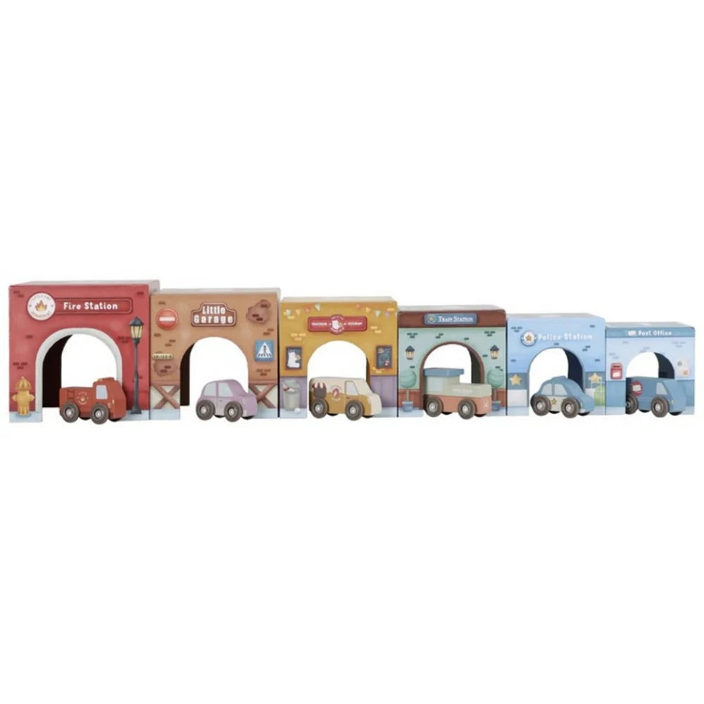 Little Dutch Torre encajable ciudad con coches