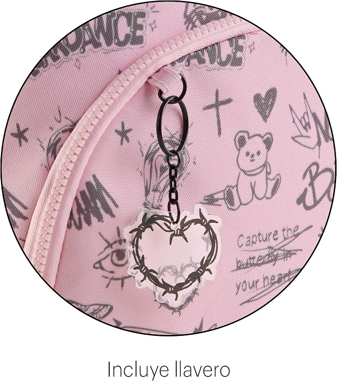 Miquelrius estuche portatodo triple NOT BORING ROSA