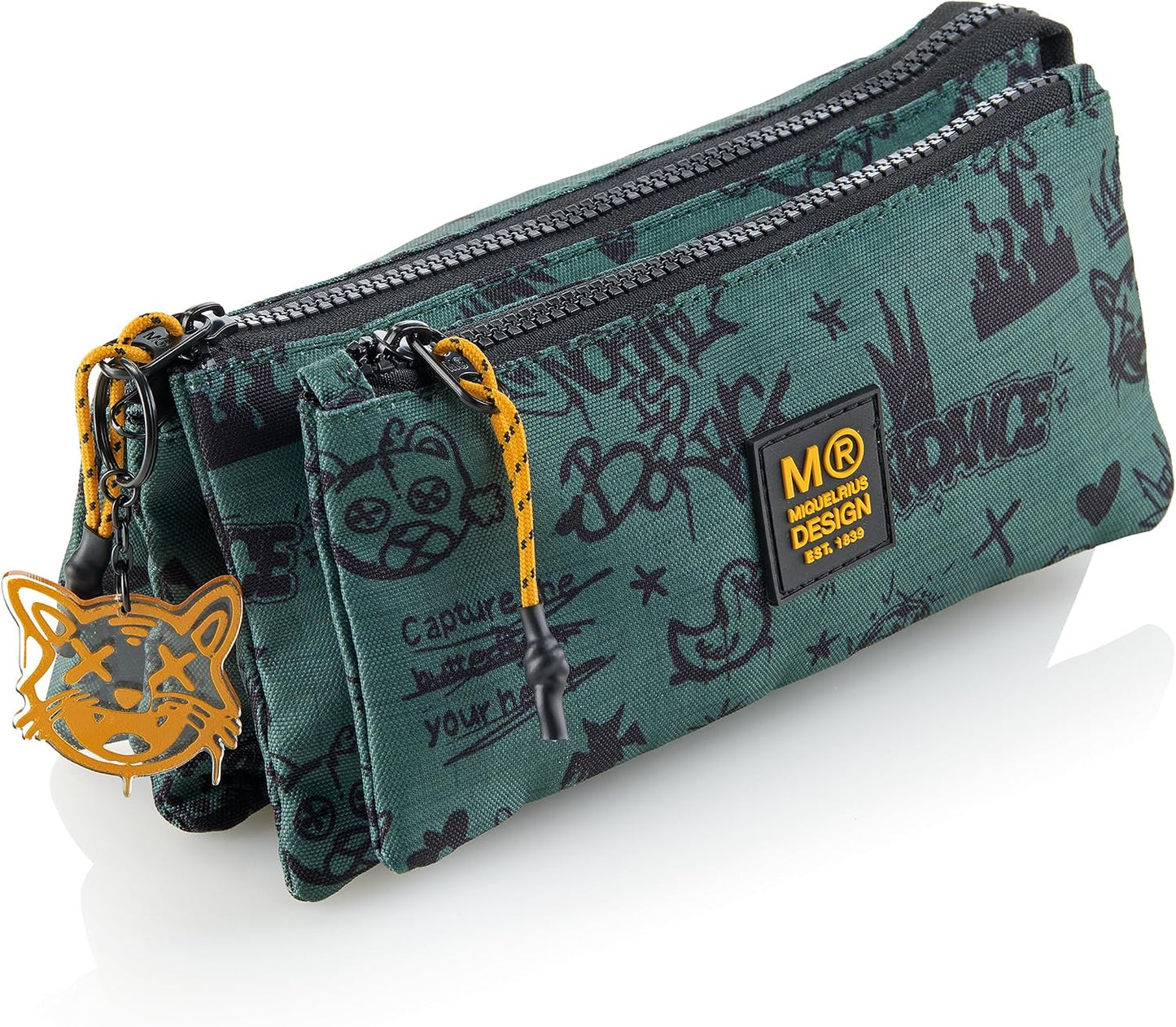 Miquelrius estuche portatodo cuádruple NOT BORING VERDD