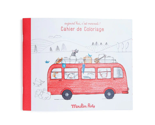 Moulin Roty cuaderno colorear mearcredi