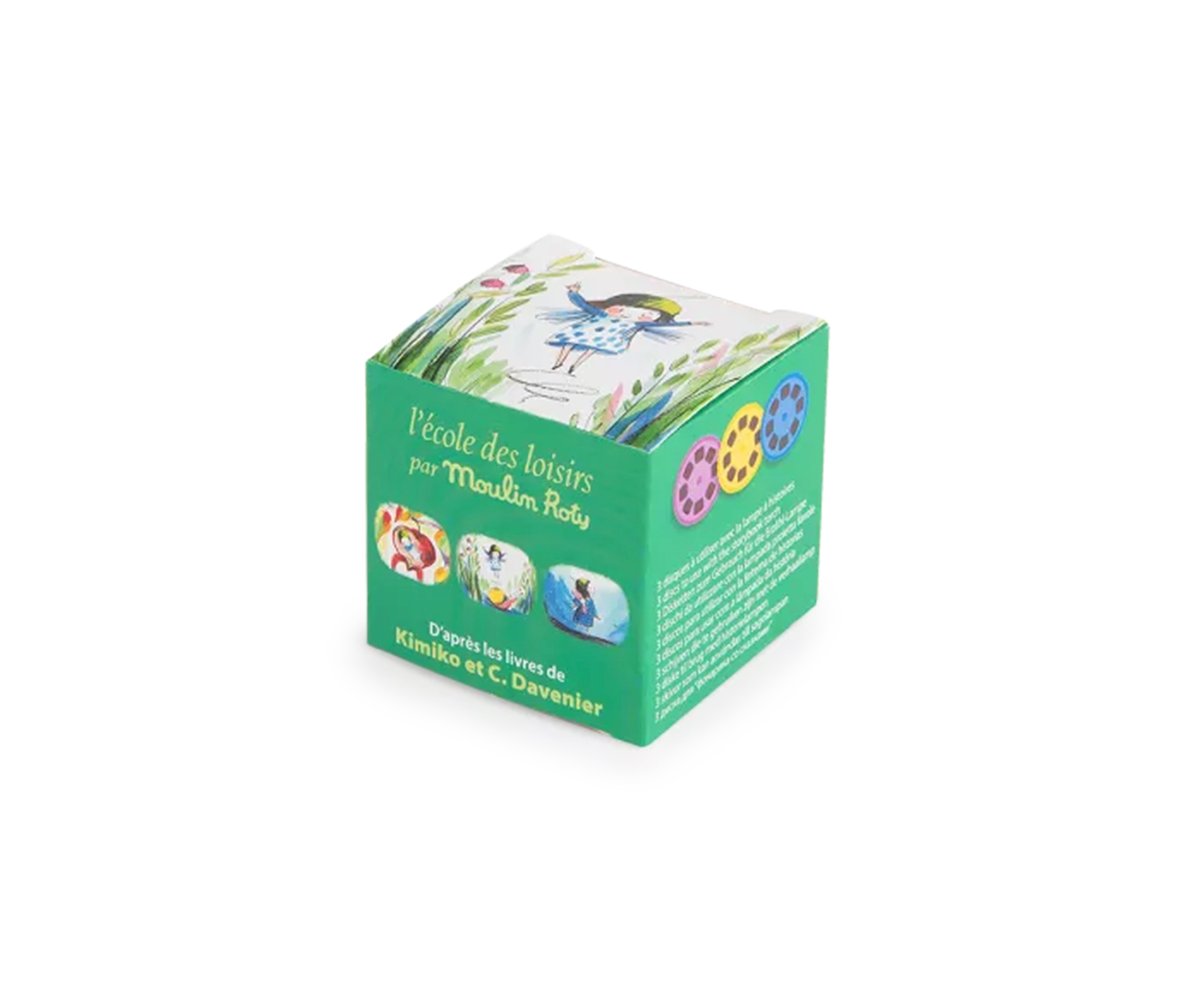 Moulin Roty caja de 3 discos de historias para lámpara “Minusculette”