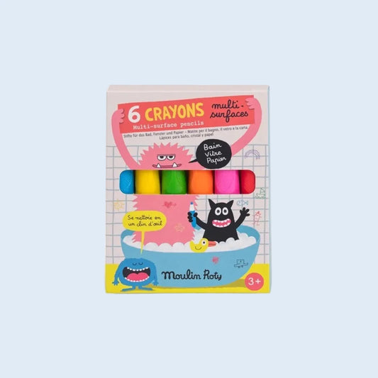 Moulin Roty Crayones multisuperficie 6 colores