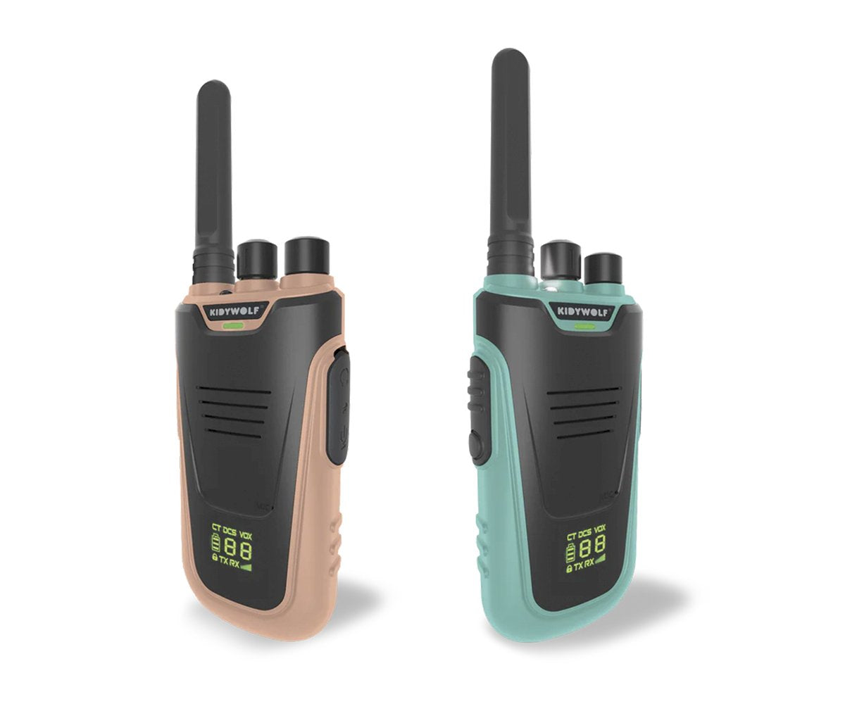 Kidywolf Kidytalk Walkie-Talkie natural y cian