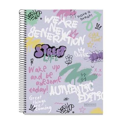 Miquelrius Cuaderno A4 120 Hojas Horizontal 70G Graffiti