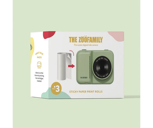 Zoofamily set de 3 rollos papel adhesivo cámara