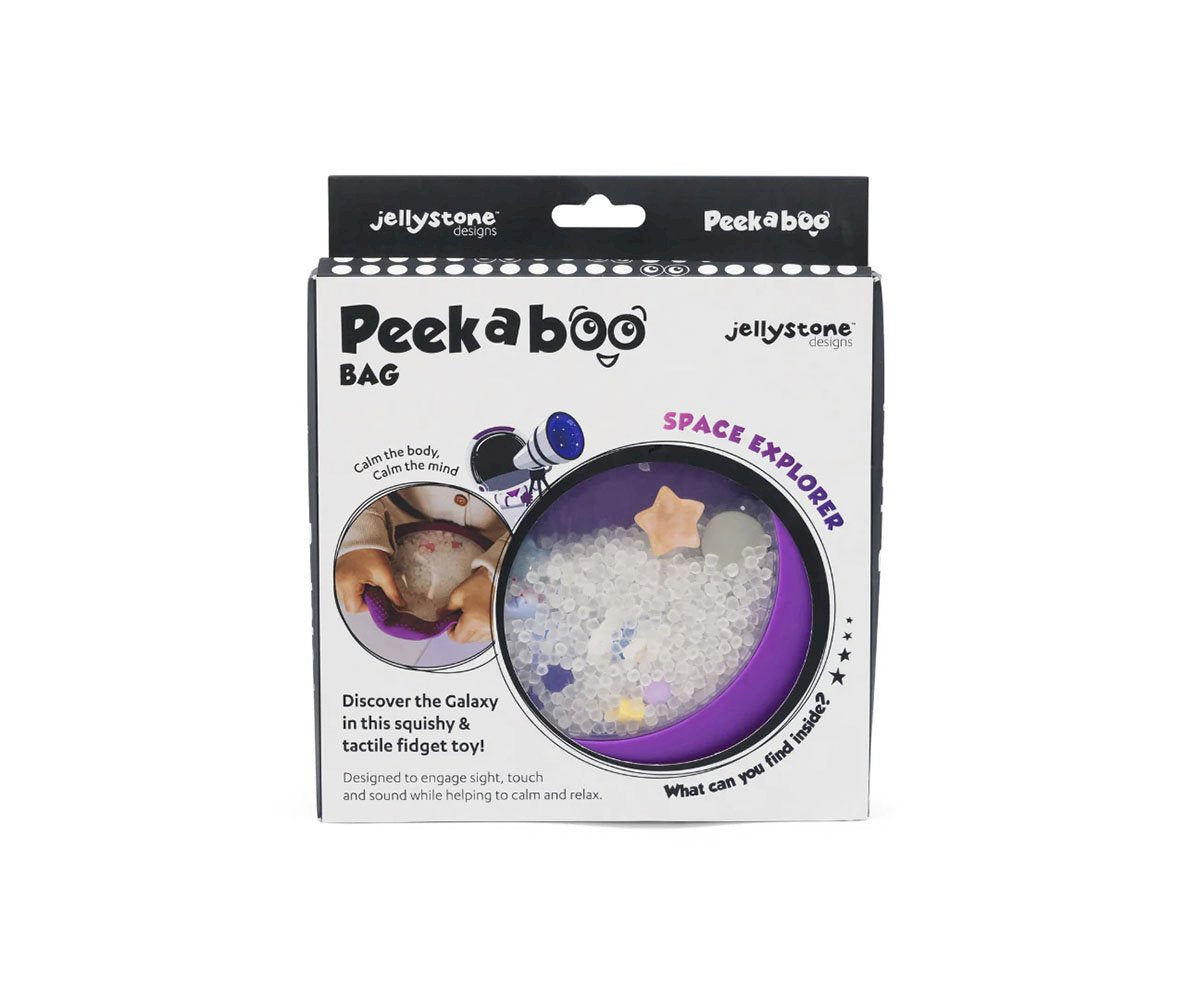 Jellystone Bolsa Sensorial Peekaboo Galaxia