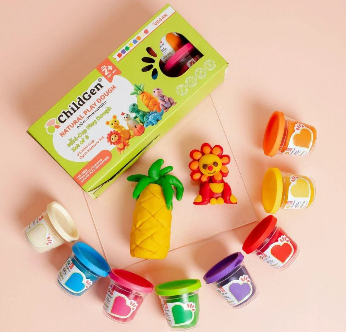 ChildGen Pack 8 Botes de plastilina 65g