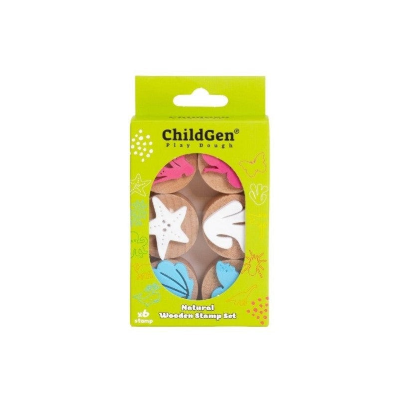 Childgen Sellos madera Sirenas 6 Ud