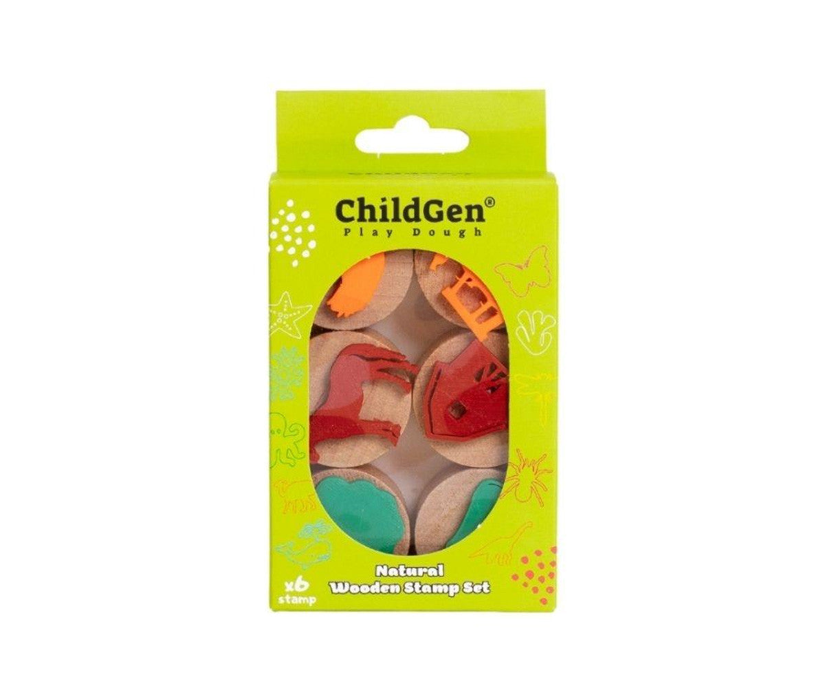 Childgen Sellos madera Granja  6 Ud