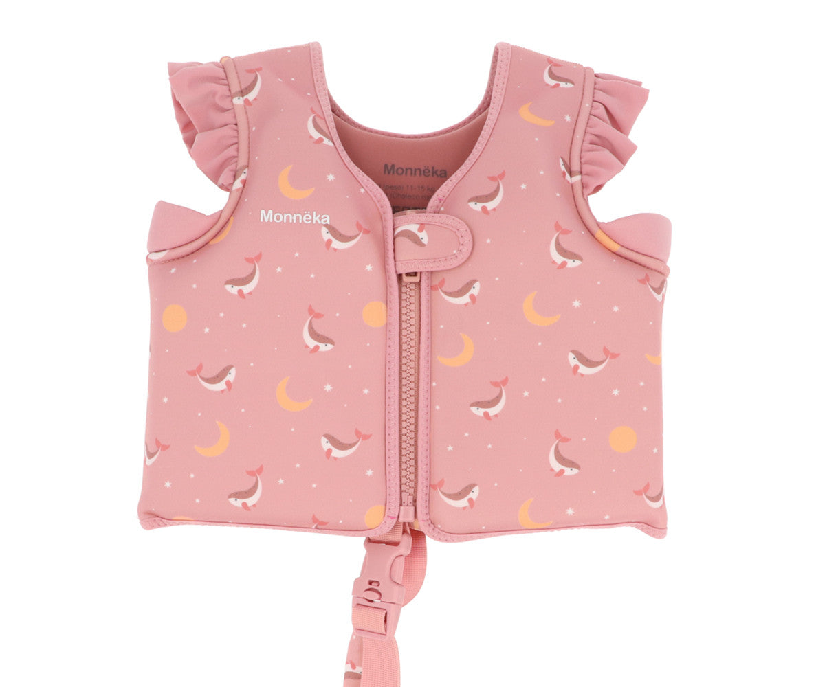 Tutete Chaleco Flotador aprendizaje Whale Pink