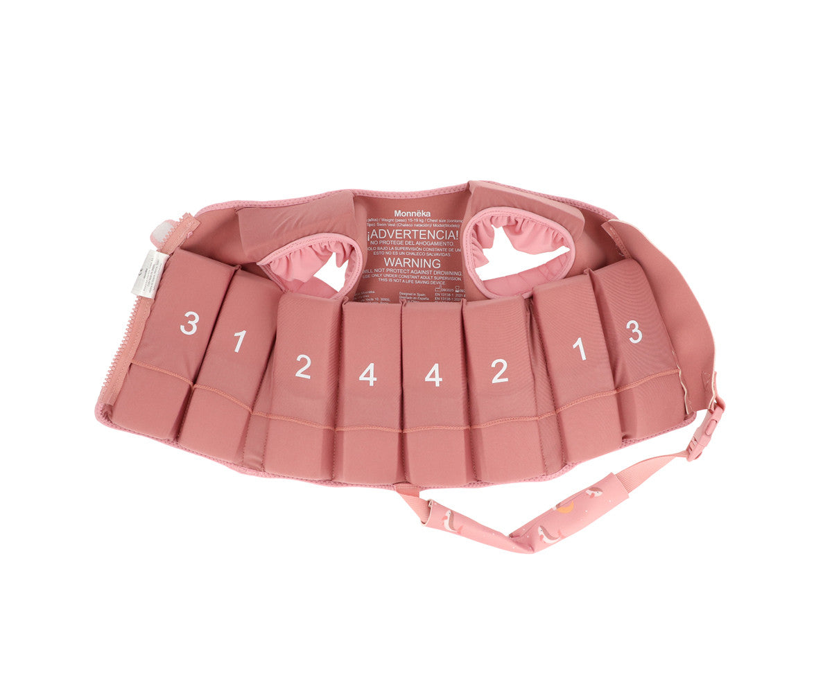 Tutete Chaleco Flotador aprendizaje Whale Pink