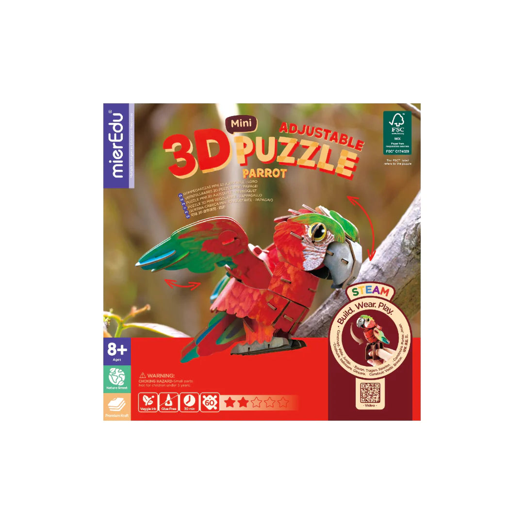 MierEdu Mini Puzzle 3D Loro