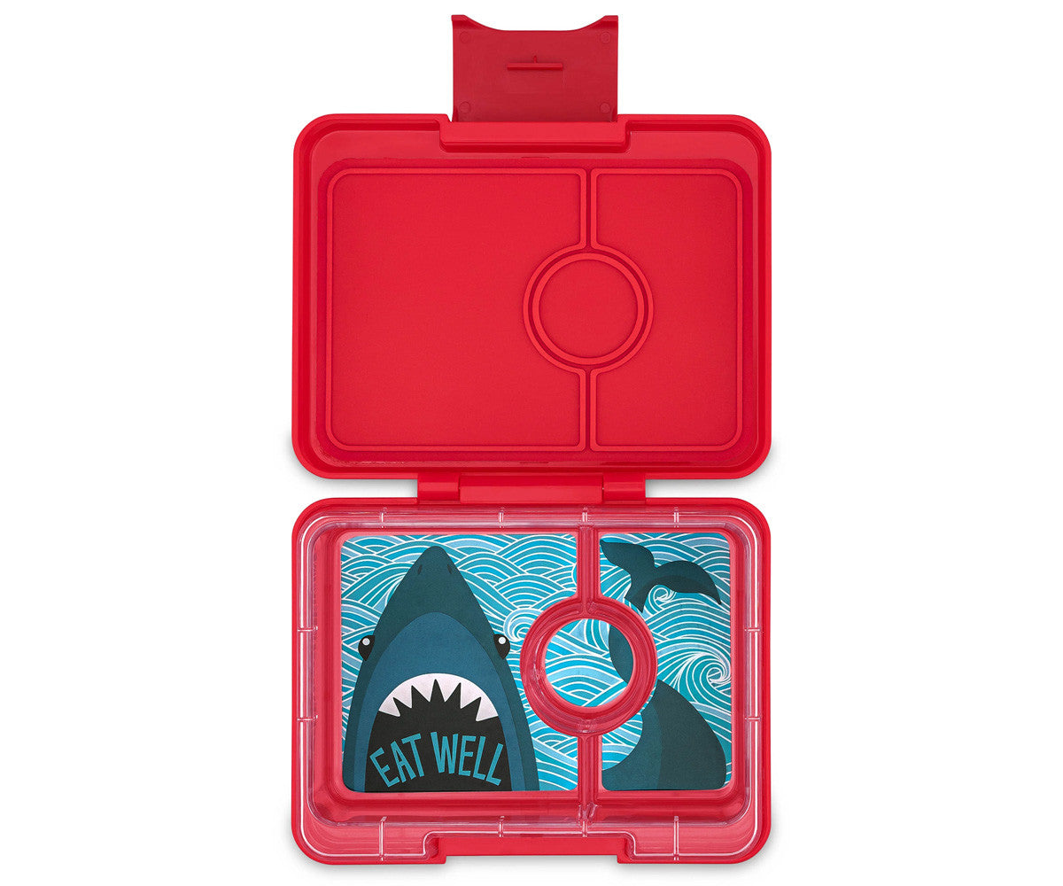 Yumbox snack shark rojo