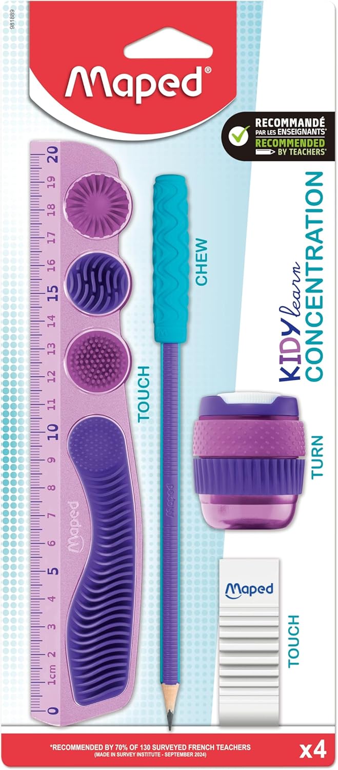 Maped kit Kidylearn concentración 4 piezas Violeta