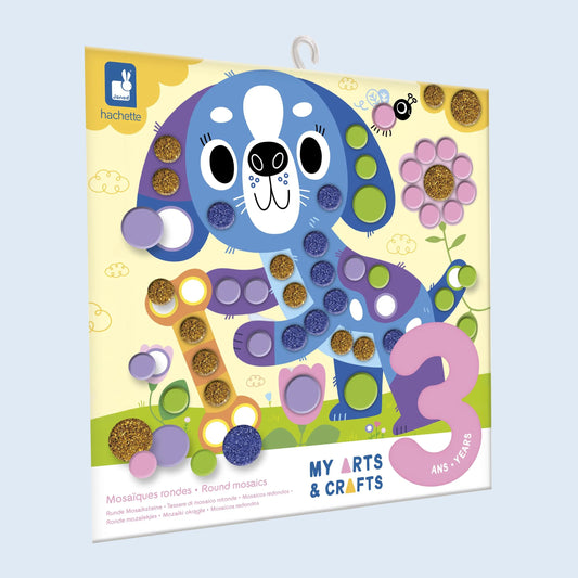 Janod Kit creativo Pegatinas redondas Mascotas