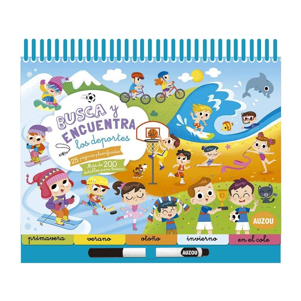 Libro pizarra Busca y encuentra Los deportes - Auzou