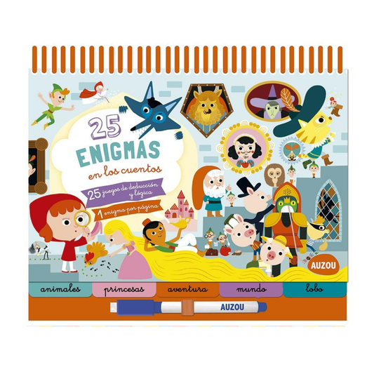 Auzou Libro pizarra 25 Enigmas en los cuentos