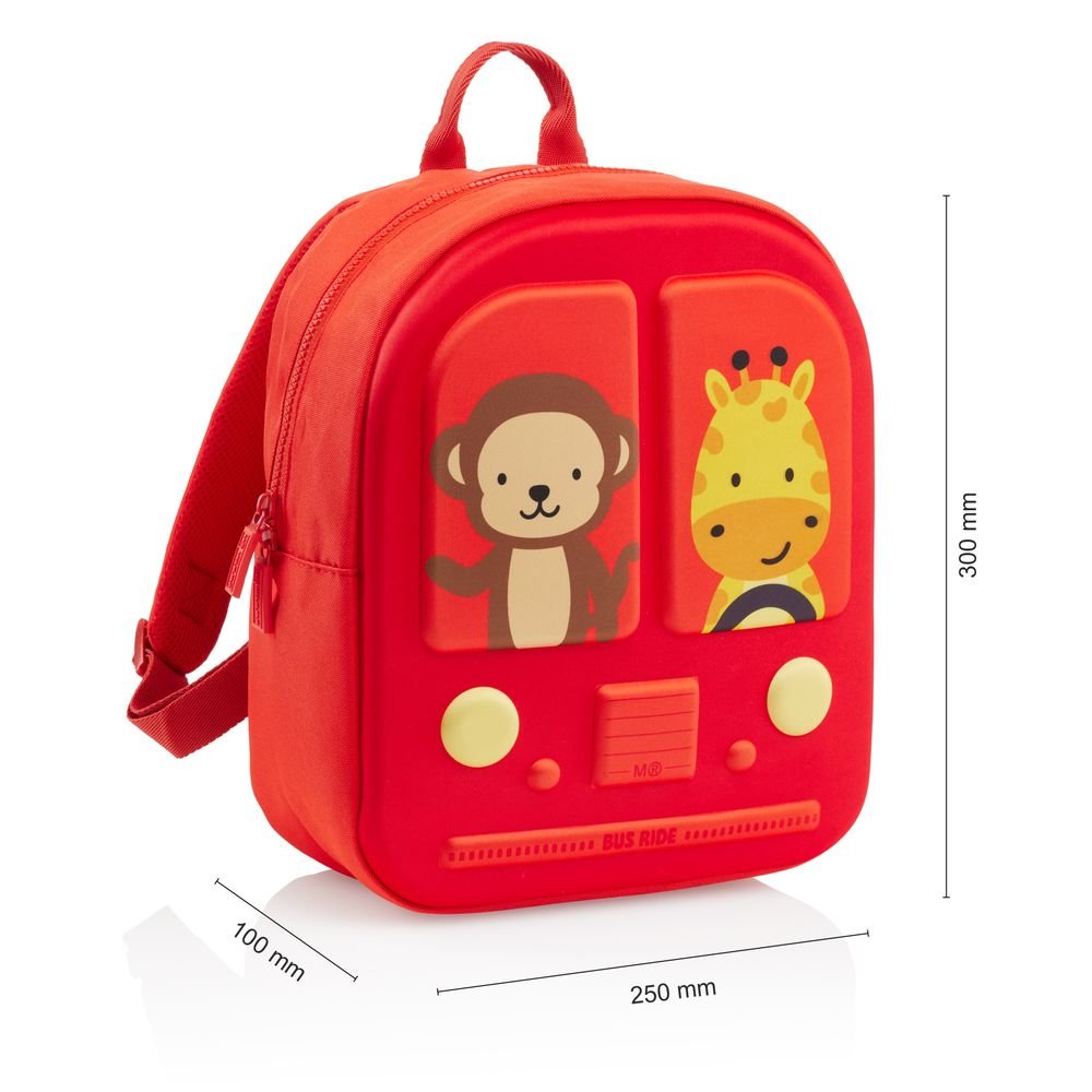MiquelRius Mochila guardería Bus rojo