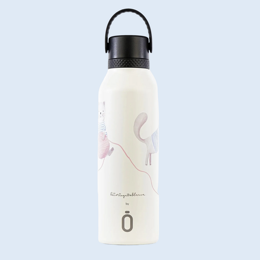 Runbott Botella térmica 600ml Lovely cat wood
