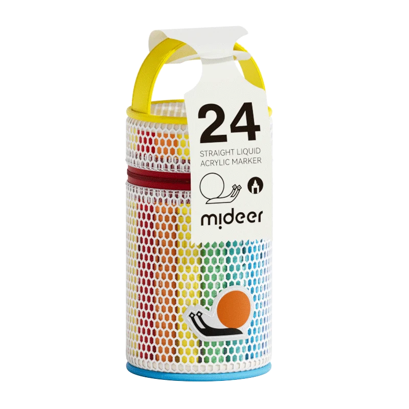 Rotuladores acrílicos punta pincel 24, 36, 60 u 80 colores - Mideer