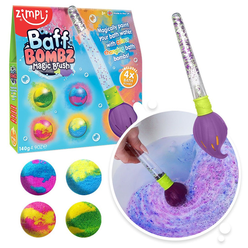 Zimpli Kids Pincel mágico con 4 bombas de baño