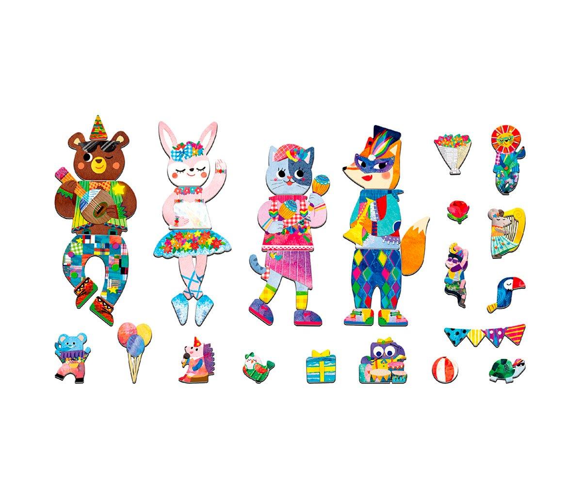 MierEdu Puzzle magnético Fiesta musical
