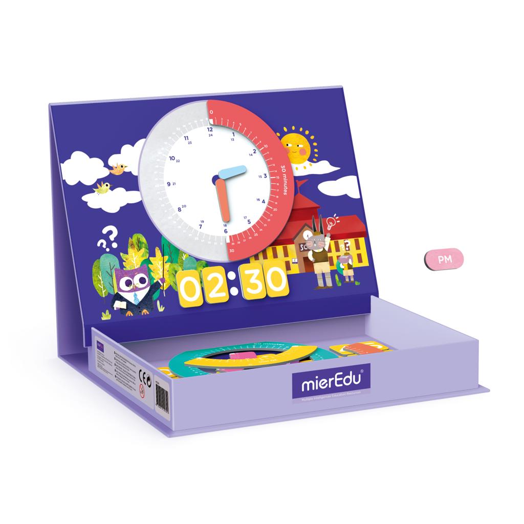MierEdu Juego magnético Aprendizaje de la hora
