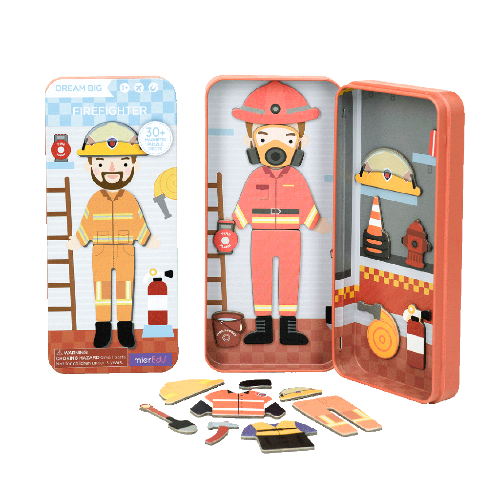 MierEdu Puzzle magnético Bomberos