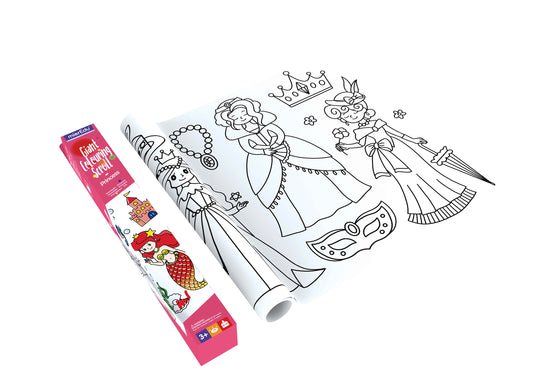 MierEdu Rollo gigante para colorear Princesas