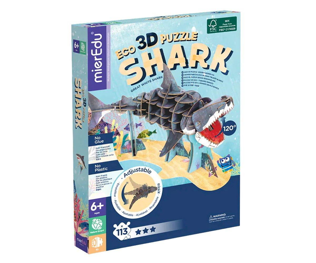 MierEdu Eco Puzzle 3D Tiburón blanco