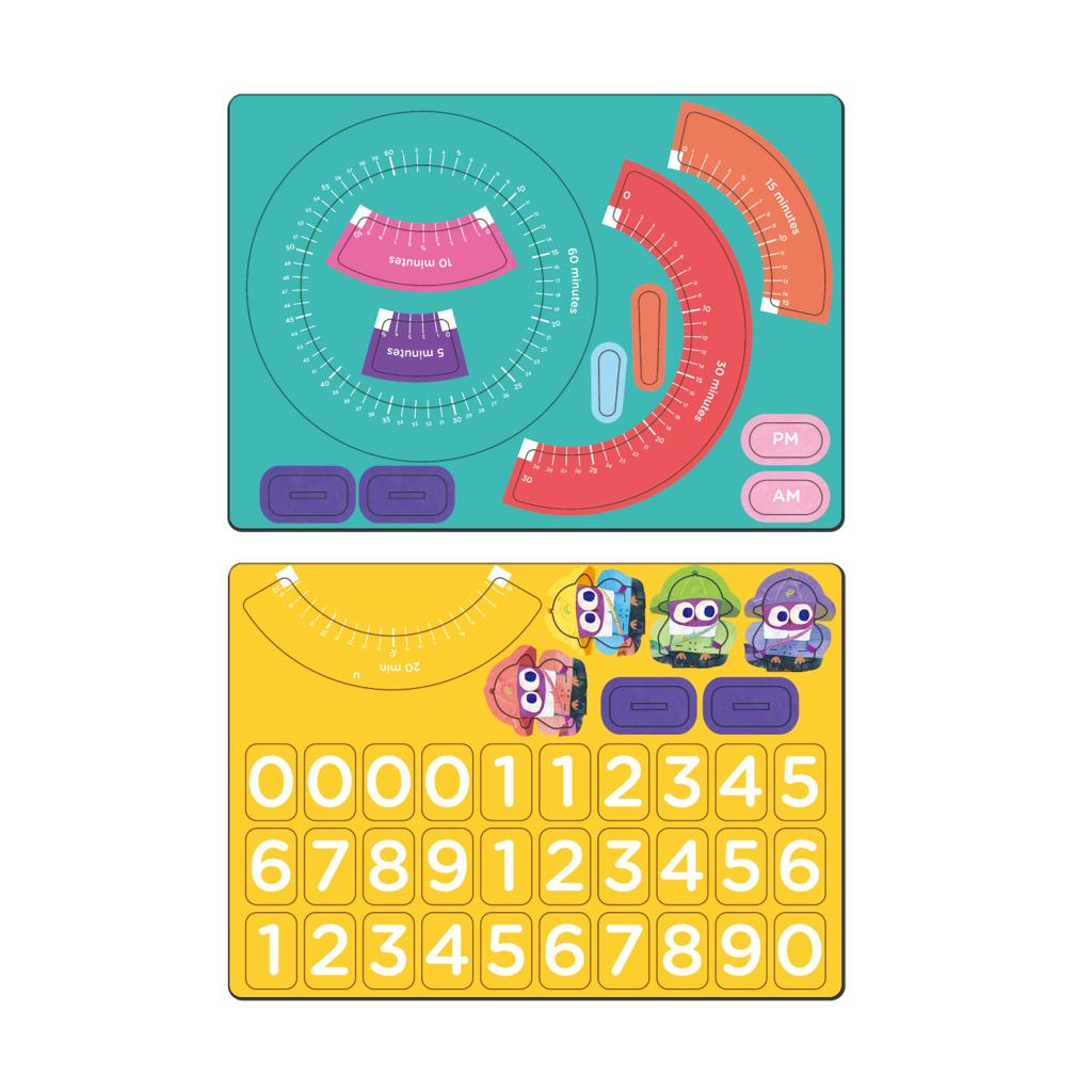 MierEdu Juego magnético Aprendizaje de la hora